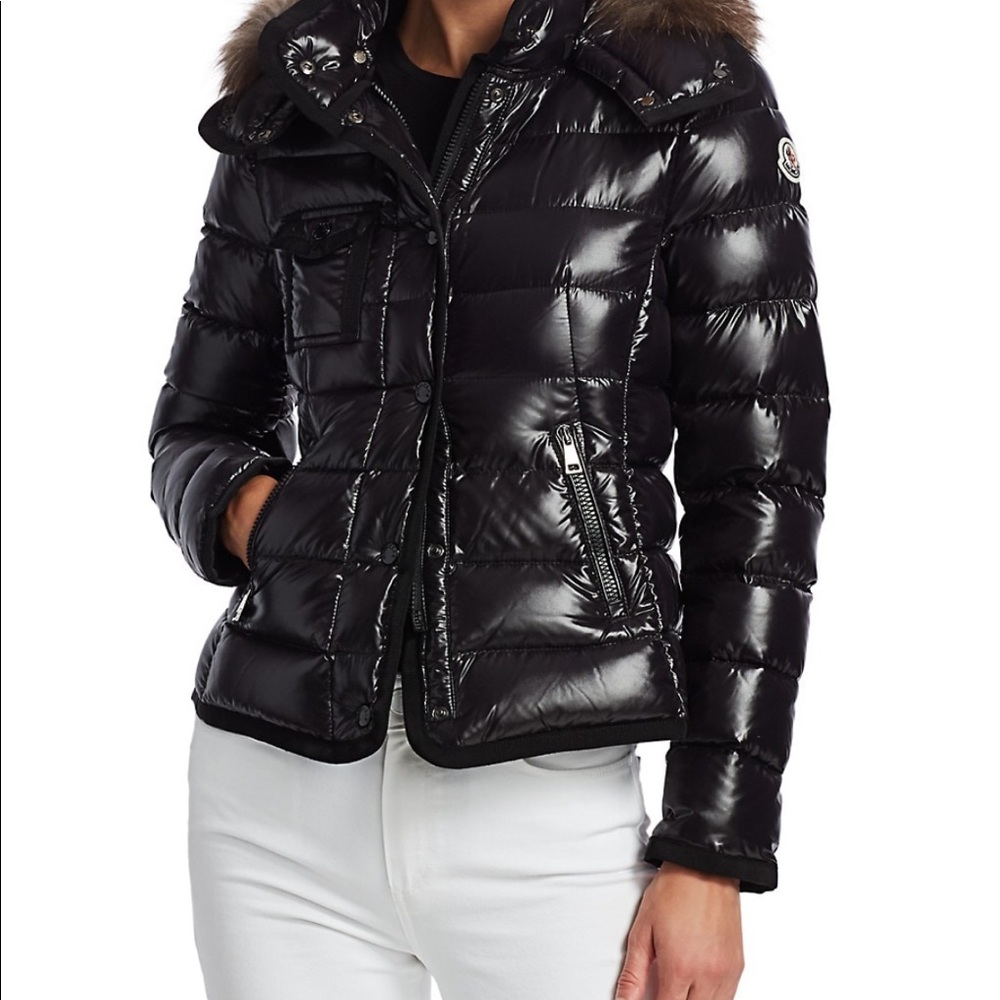 Ladies Moncler with oversized hood black fur 4